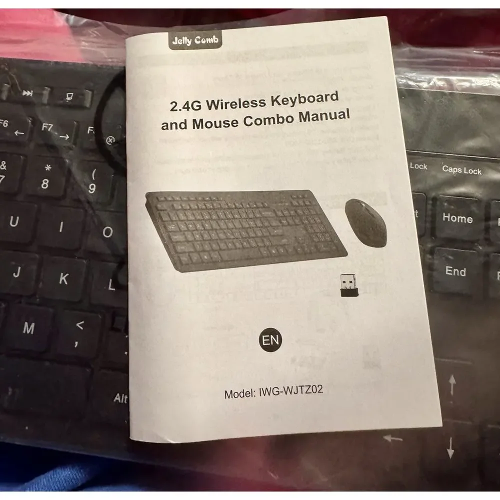 Jelly Comb Wireless Keyboard and Mouse Combo 2.4G Black